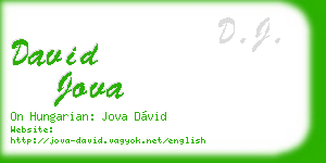david jova business card